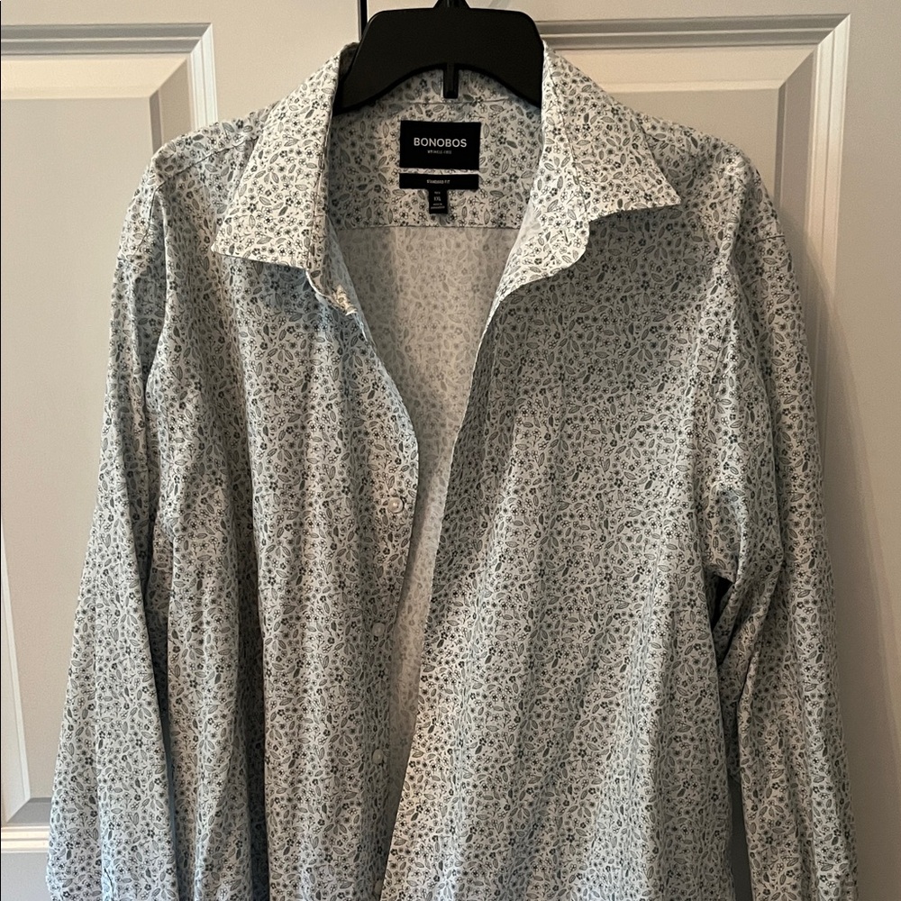 Bonobos Gray Patterned Lightweight dress shirt
